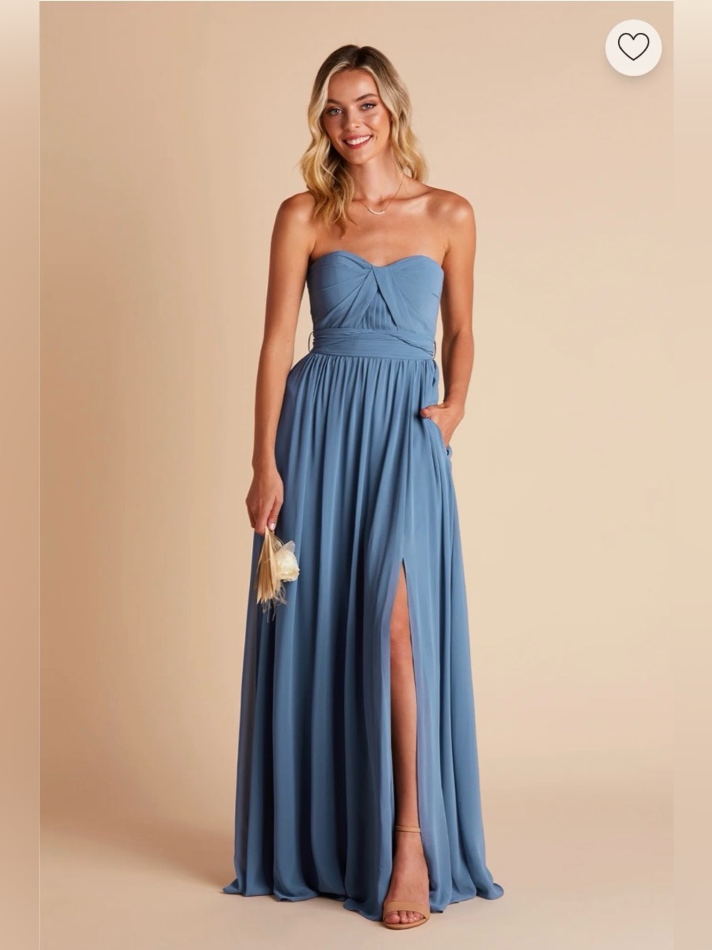 NWT Birdy Grey Dusty Blue Bridesmaid Dress Size S
